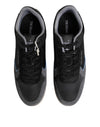 Trussardi Black Gray Lace Up Low Top Casual Sneakers Shoes
