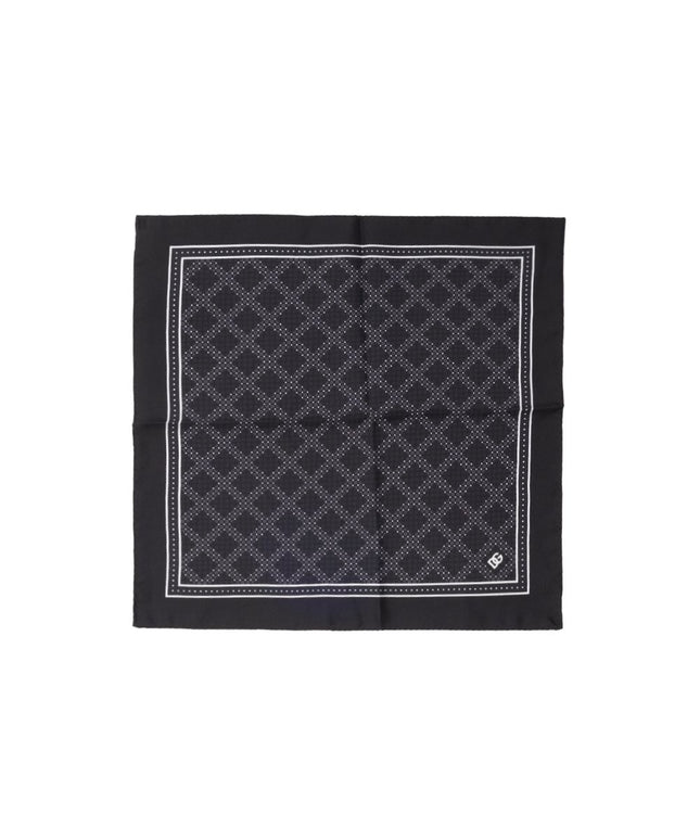 Dolce & Gabbana Black Silk Pocket Square