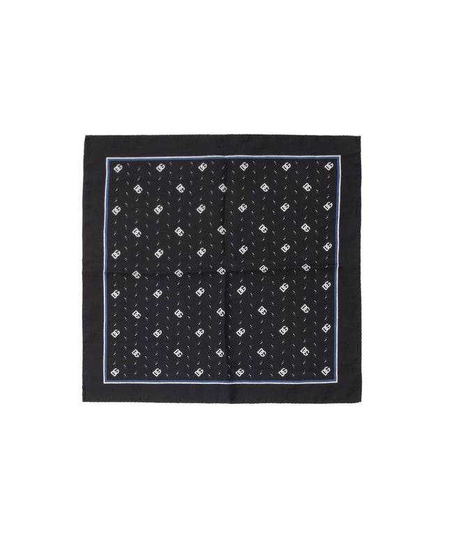 Dolce & Gabbana Black Silk Pocket Square