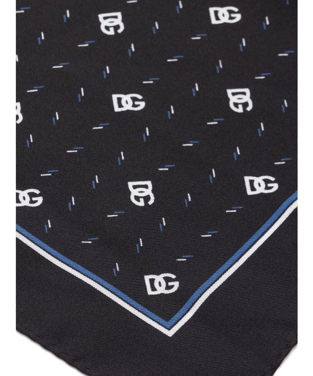 Dolce & Gabbana Black Silk Pocket Square