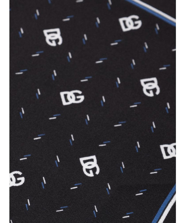 Dolce & Gabbana Black Silk Pocket Square