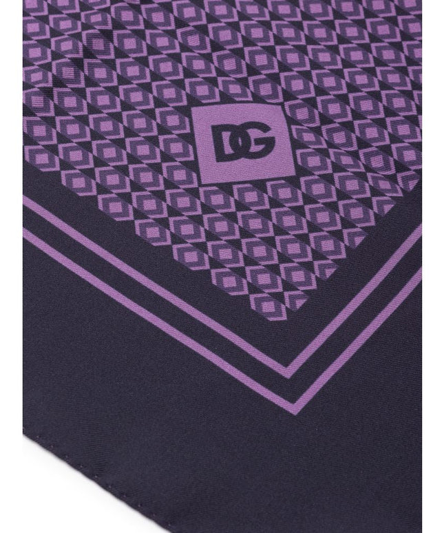 Dolce & Gabbana Purple Silk Pocket Square