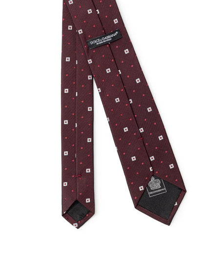 Dolce & Gabbana Bordeaux Silk Ty