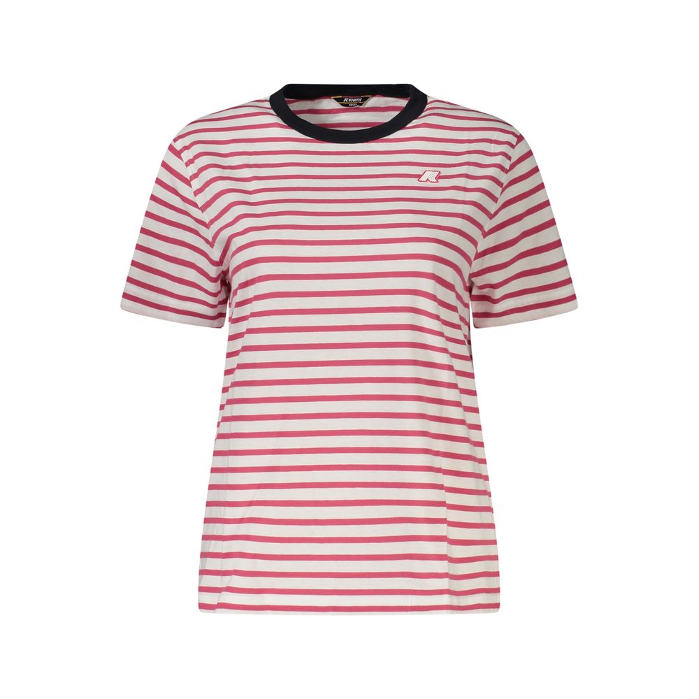 K-WAY K-WAY Pink Cotton Women T-Shirt (Italian Size WOMEN: L, nan: nan, nan: nan)