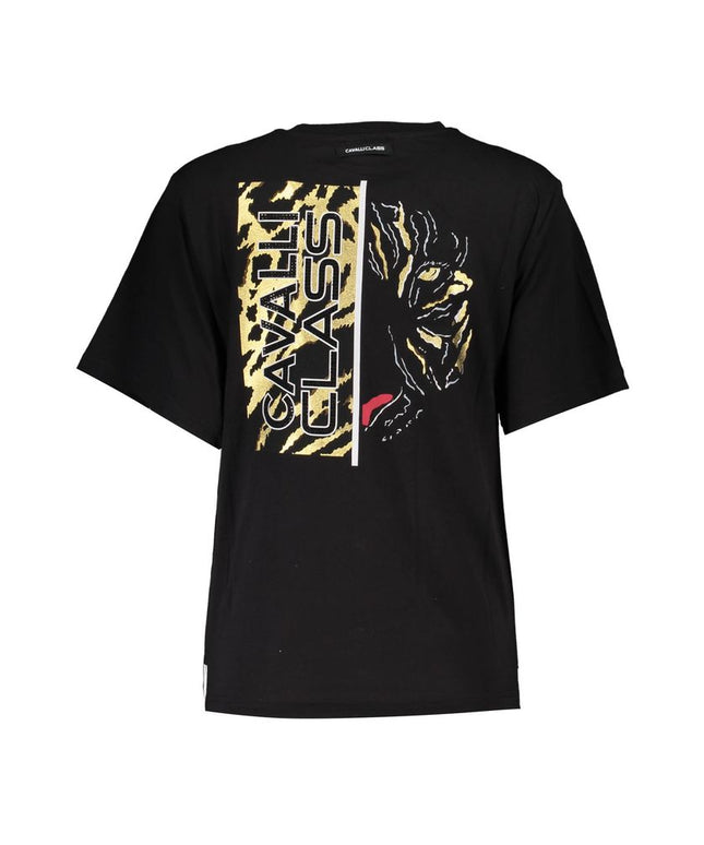 Cavalli Class Black Cotton Women T-Shirt