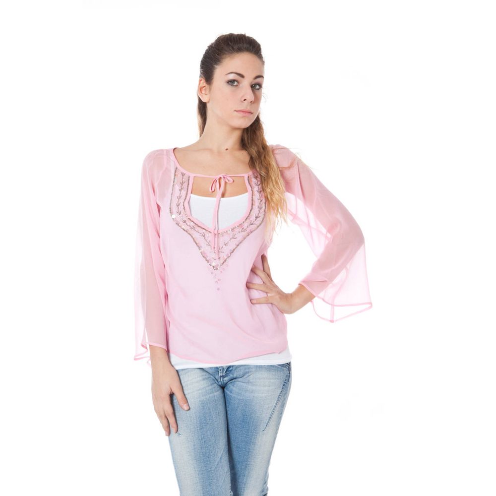 Phard Phard Pink Silk Women Top (Italian Size WOMEN: S, nan: nan, nan: nan)