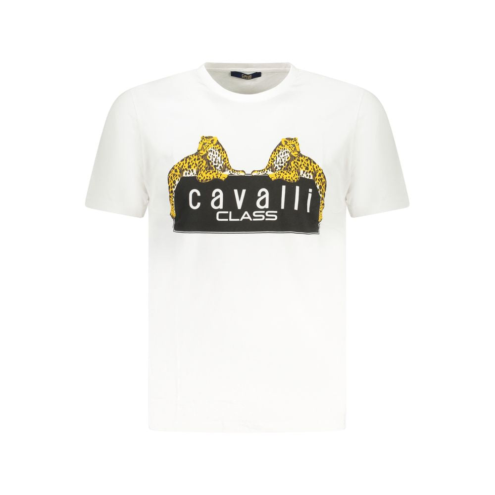 Cavalli Class Cavalli Class White Cotton T-Shirt (Italian Size MEN: M, nan: nan, nan: nan)