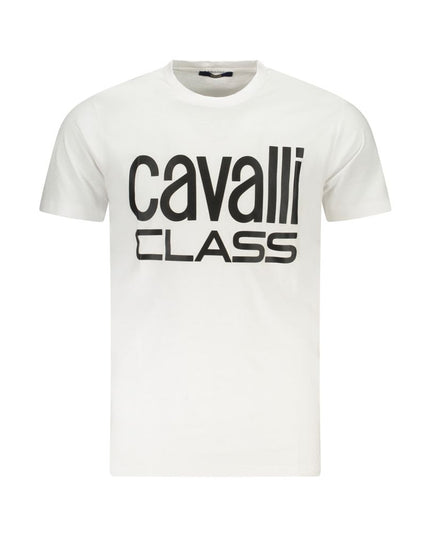 Cavalli Class White Cotton T-Shirt