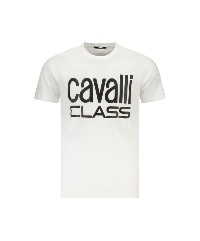 Cavalli Class White Cotton T-Shirt