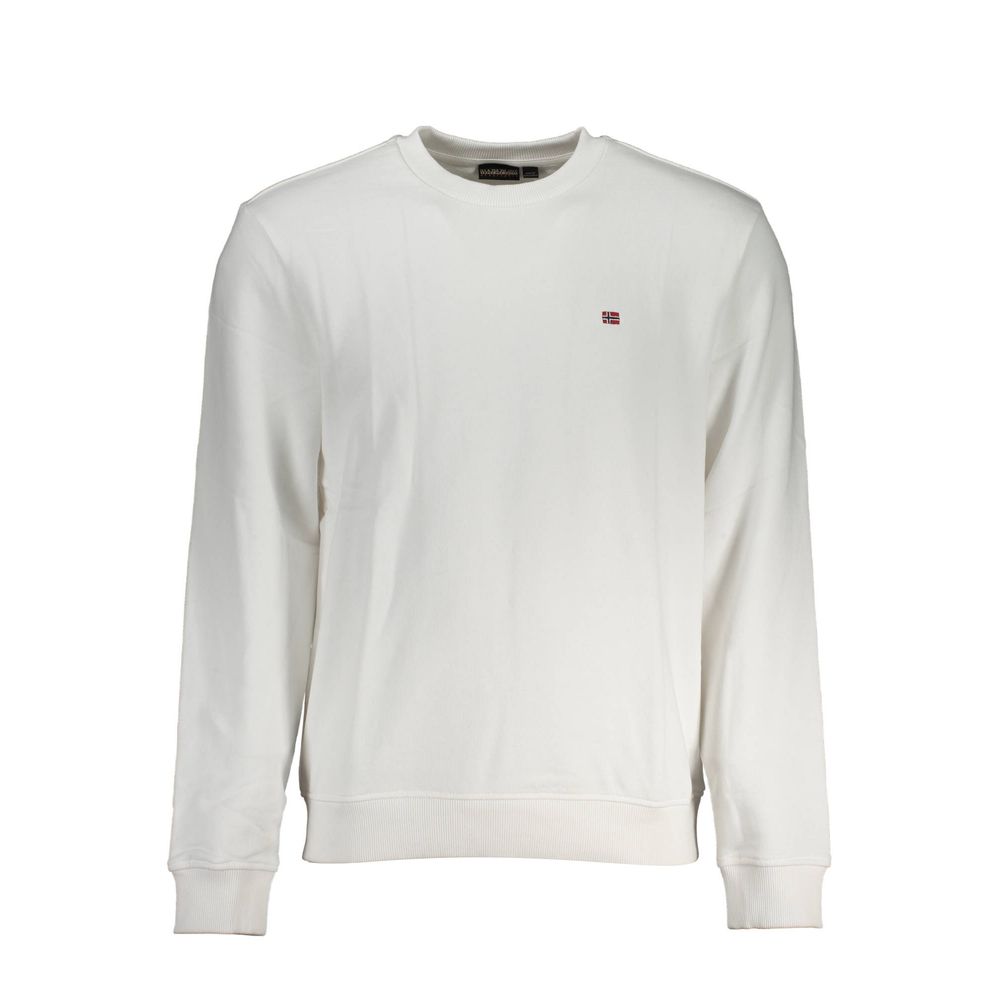Napapijri Napapijri White Cotton Men Sweater (Italian Size MEN: S, nan: nan, nan: nan)