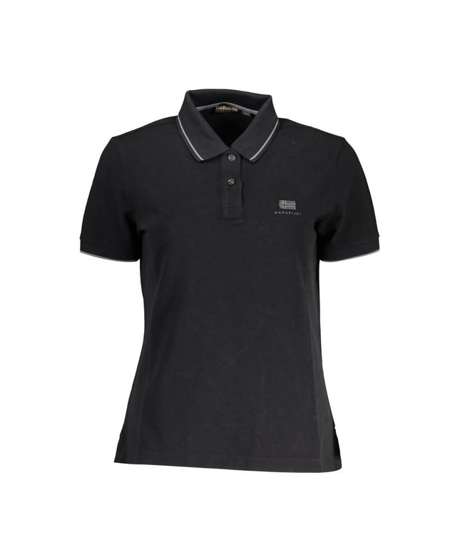 Napapijri Black Cotton Women Polo Shirt