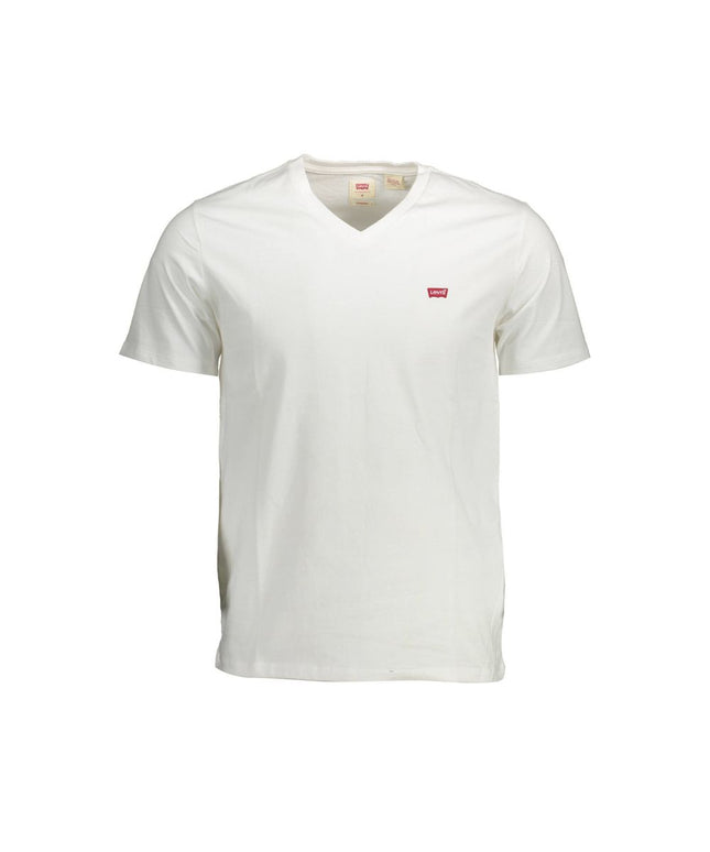 Levi's White Cotton Men T-Shirt