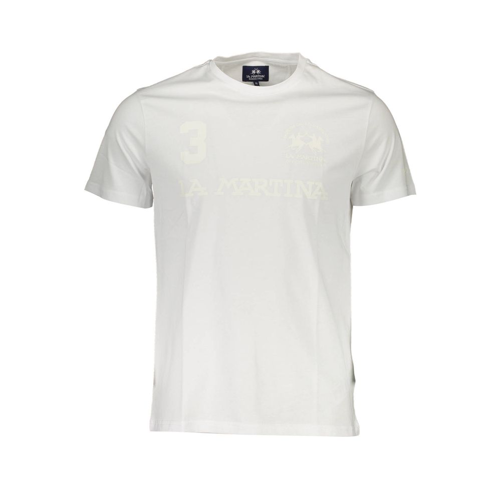 La Martina La Martina White Cotton Men T-Shirt (Italian Size MEN: S, nan: nan, nan: nan)