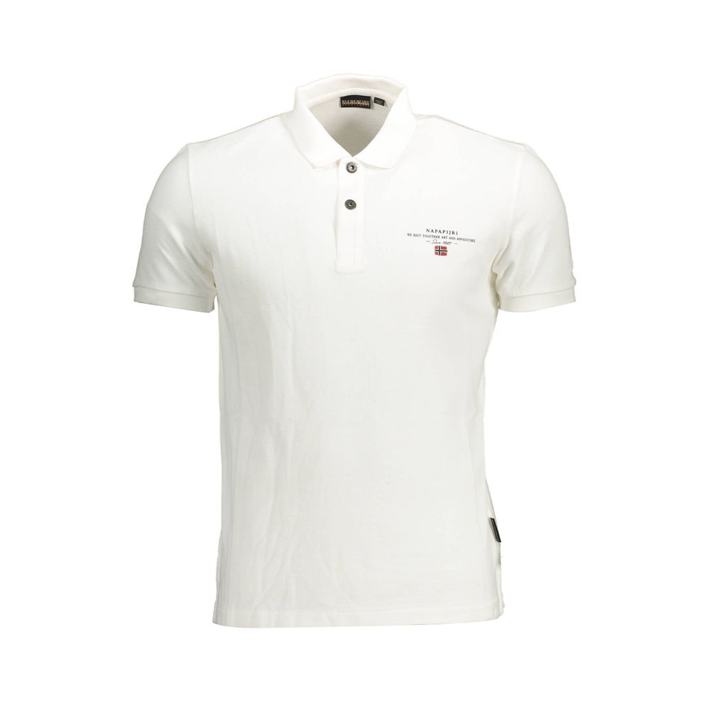 Napapijri Napapijri White Cotton Men Polo Shirt (Italian Size MEN: S, nan: nan, nan: nan)