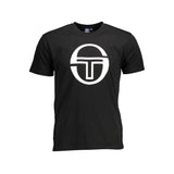 Sergio Tacchini Black Cotton Men T-Shirt
