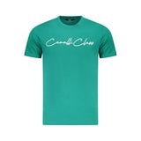 Cavalli Class Green Cotton Men T-Shirt