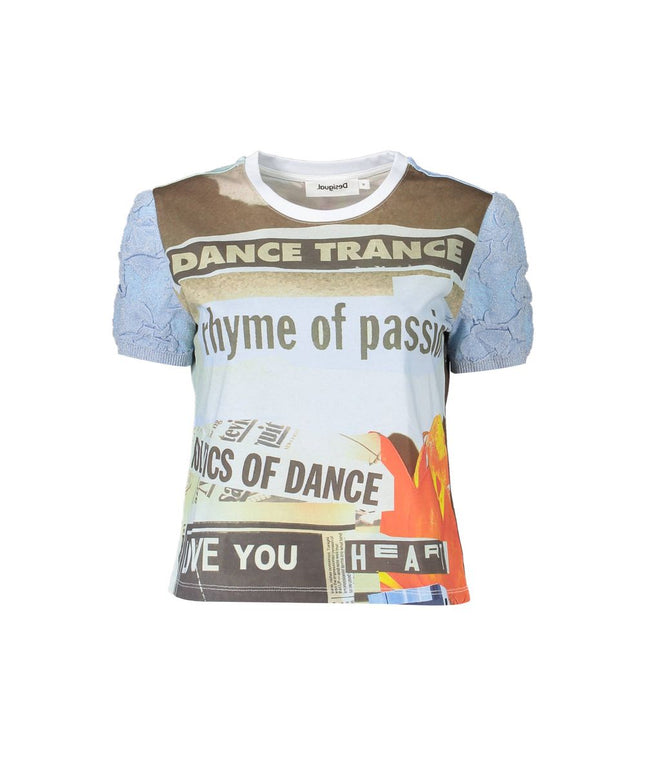 Desigual Blue Cotton Women T-Shirt