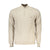 Harmont & Blaine Beige Half-Zip Sweater with Embroidery Detail