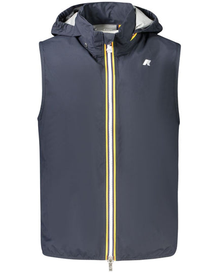 K-WAY Blue Polyester Men Sleeveless Jacket