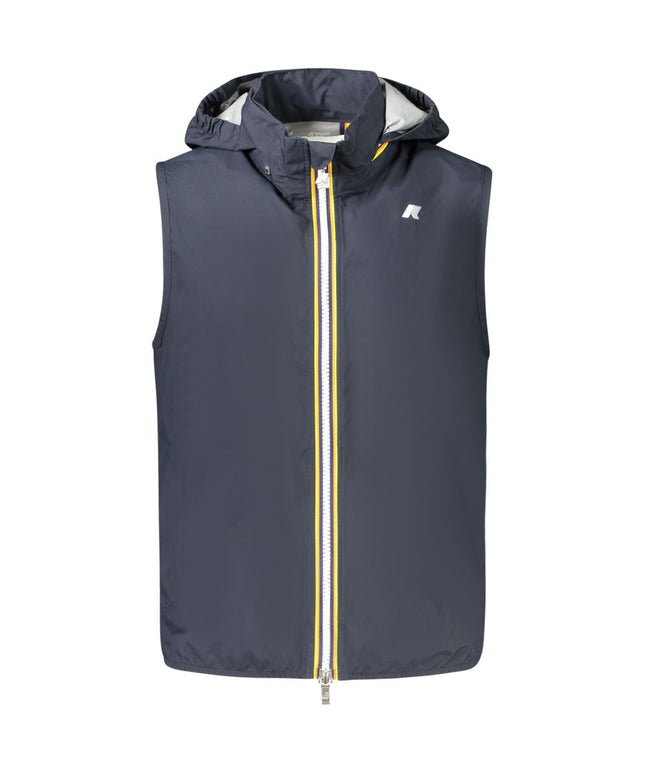 K-WAY Blue Polyester Men Sleeveless Jacket