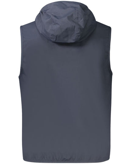 K-WAY Blue Polyester Men Sleeveless Jacket