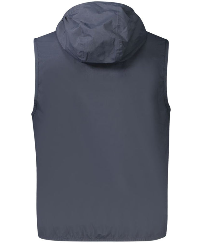 K-WAY Blue Polyester Men Sleeveless Jacket