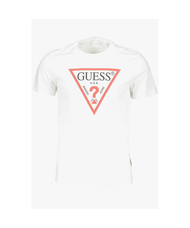 Guess Jeans White Cotton Men T-Shirt