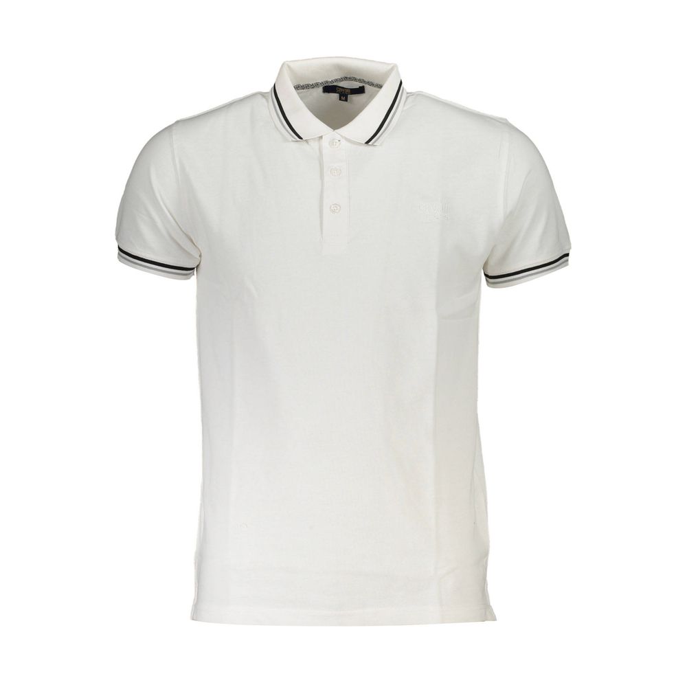 Cavalli Class Cavalli Class White Cotton Men Polo Shirt (Italian Size MEN: M, nan: nan, nan: nan)