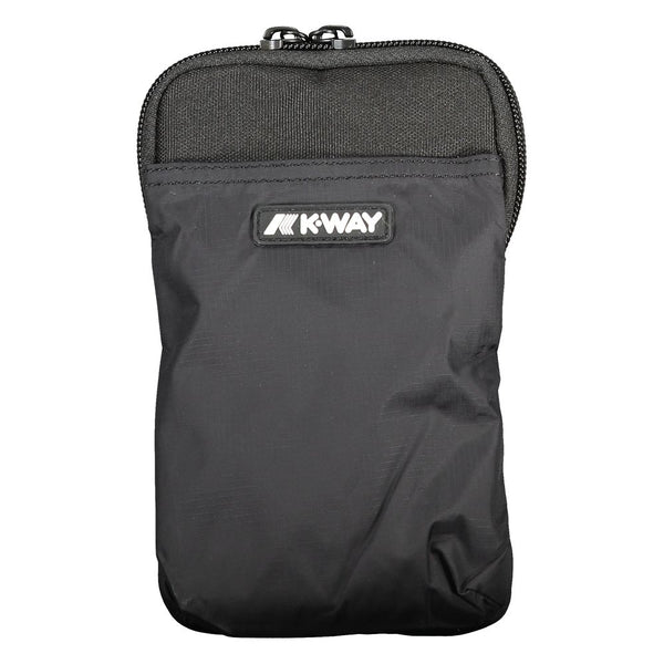 حقيبة كتف من البوليستر باللون الأسود من K-WAY