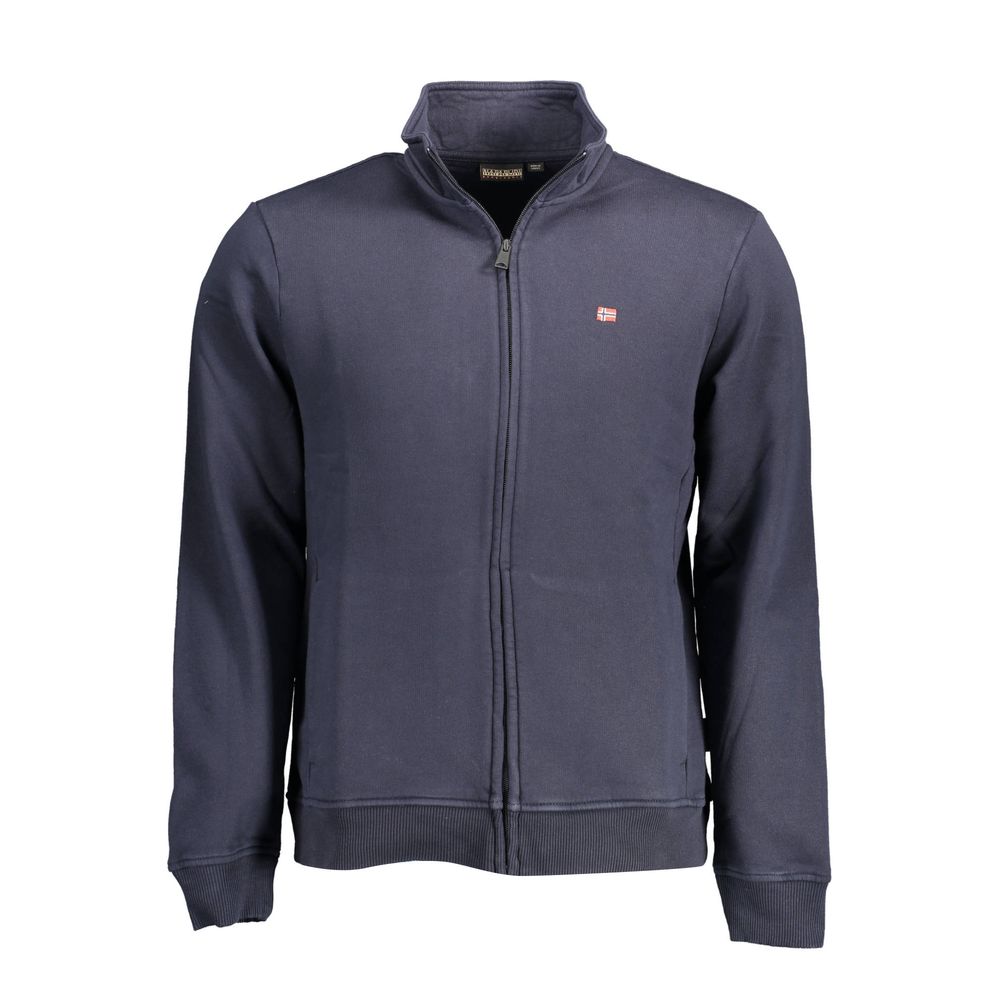Napapijri Napapijri Blue Cotton Men Sweater (Italian Size MEN: S, nan: nan, nan: nan)