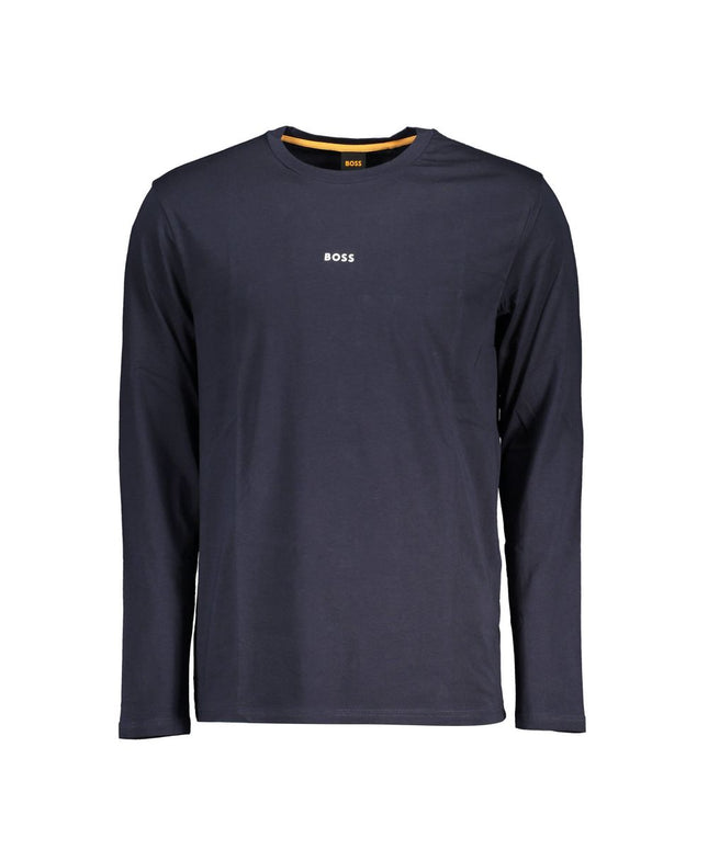 Hugo Boss Blue Cotton Men T-Shirt