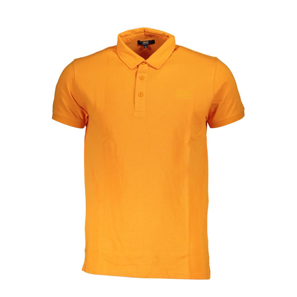 Cavalli Class Cavalli Class Orange Cotton Men Polo Shirt (Italian Size MEN: M, nan: nan, nan: nan)