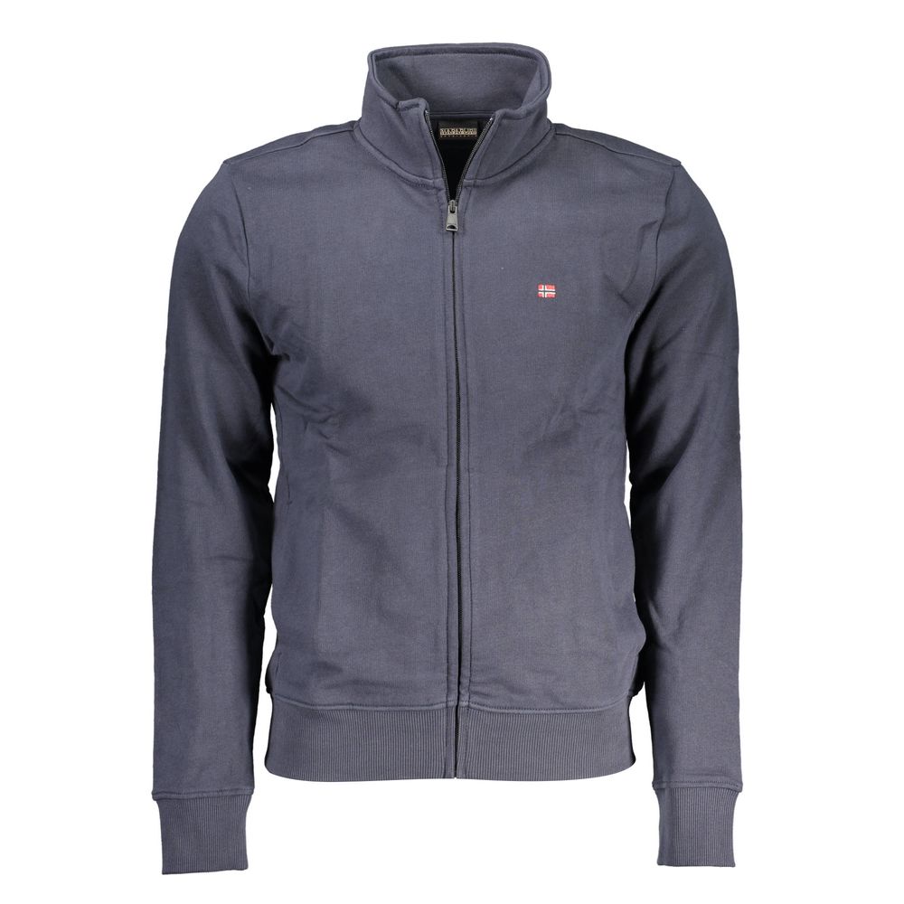 Napapijri Napapijri Blue Cotton Men Sweater (Italian Size MEN: S, nan: nan, nan: nan)