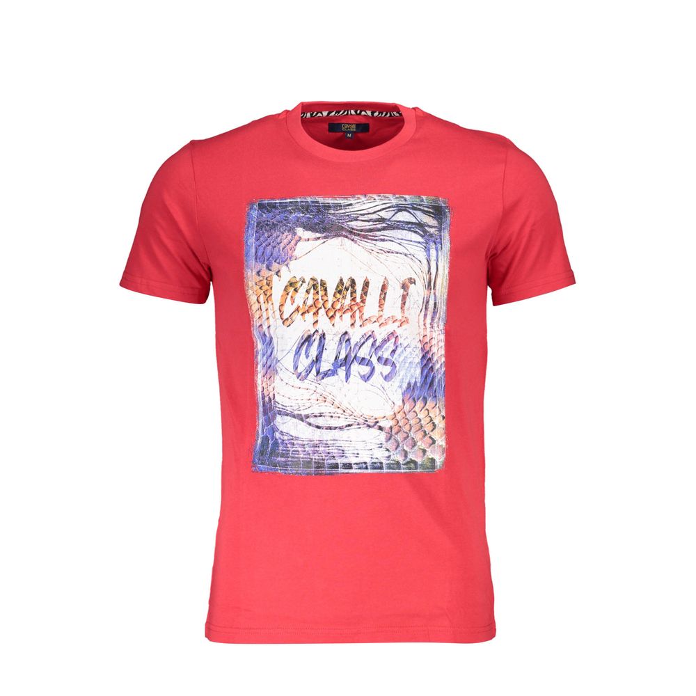 Cavalli Class Cavalli Class Red Cotton Men T-Shirt (Italian Size MEN: L, nan: nan, nan: nan)