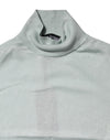 Dolce & Gabbana Light Green Silk Turtleneck 3/4 Sleeves Top