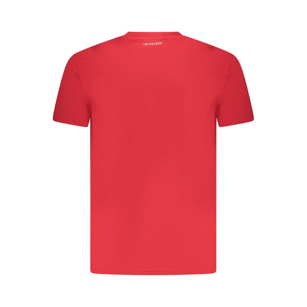 Trussardi Red Cotton Men T-Shirt