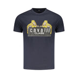 Cavalli Class Blue Cotton Men T-Shirt