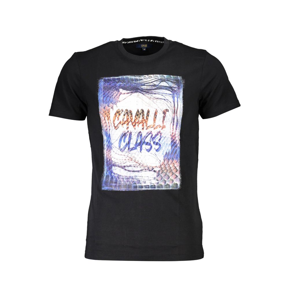 Cavalli Class Cavalli Class Black Cotton Men T-Shirt (Italian Size MEN: L, nan: nan, nan: nan)