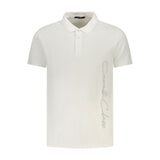 Cavalli Class White Cotton Men Polo Shirt