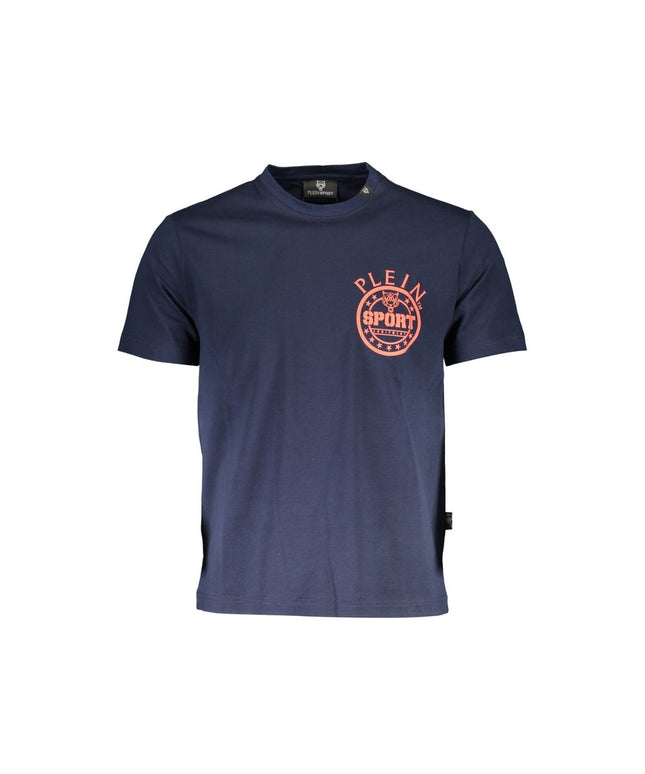 Plein Sport Blue Cotton Men T-Shirt
