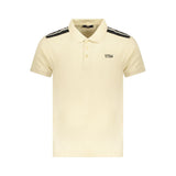 Cavalli Class Beige Cotton Men Polo Shirt