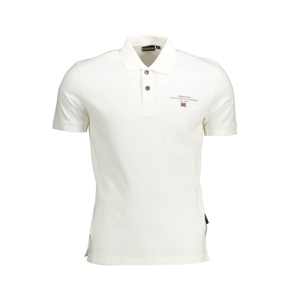 Napapijri Napapijri White Cotton Men Polo Shirt (Italian Size MEN: S, nan: nan, nan: nan)