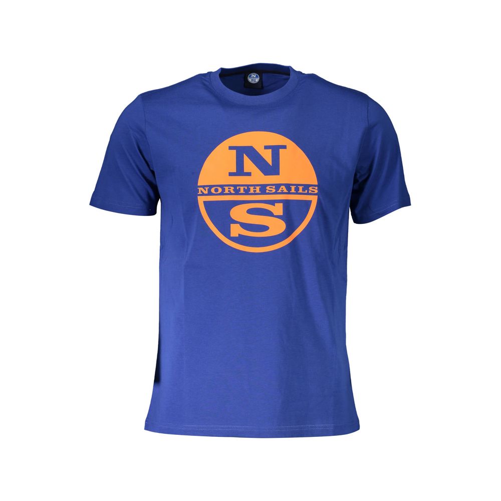 North Sails North Sails Blue Cotton Men T-Shirt (Italian Size MEN: M, nan: nan, nan: nan)
