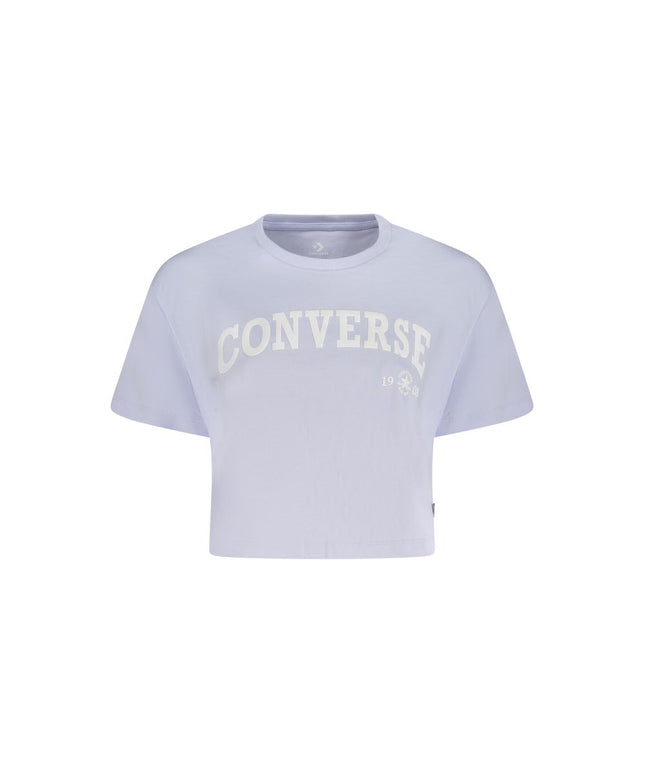 Converse Purple Cotton Women T-Shirt