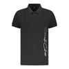 Cavalli Class Black Cotton Men Polo Shirt