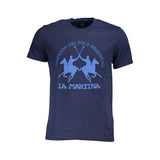 La Martina La Martina Blue Cotton Men T-Shirt (Italian Size MEN: M, nan: nan, nan: nan)