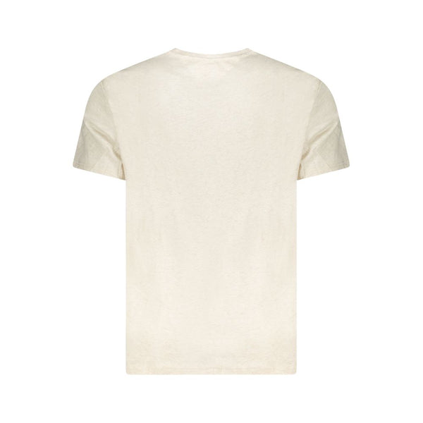 Tommy Hilfiger Beige Cotton Men T-Shirt