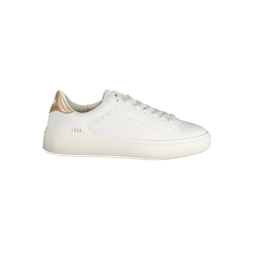 Gas White Polyester Women Sneaker