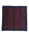 Dolce & Gabbana Red Blue Printed Silk Square Men Foulard Scarf