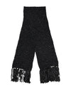 Dolce & Gabbana Black Cashmere Neck Warmer Wrap Shawl Scarf